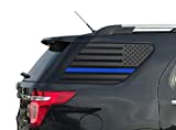 Thin Blue Line American Flag Decals For Ford Explorer 2011-2019 5th Generation Windows - Custom Design FE4-B.A