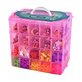 Bins & Things Toy Organizer with 40 Adjustable Compartments Compatible with LOL Surprise Dolls, LPS, Shopkins, Calico Critters and Lego
