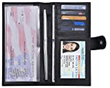Checkbook Cover for Men and Women - Leather RFID Secured Standard Register Cover
