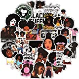 100 Pieces Melanin Poppin Stickers Black Girl Pop Singer Computer Decal for Laptop Water Bottles Skateboard Graffiti Patches, Durable Trendy Waterproof Vinyl Stickers for Teens (Stylish)