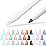 YINVA Cover Compatible with Apple Pencil Tips Silicone Nib Cap Accessories for Apple Pencil 1st and 2nd Generation(30 PCS,10 Colors)