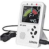 LEKATO Metronome Tuner, Rechargeable 3 In 1 Digital Metronome Tuner Tone Generator with Human Voice Beat for All Instruments - Guitar, Bass, Violin, Ukulele Chromatic Multifunction Tuner (White)