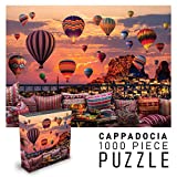 Puzzles for Adults 1000 Piece Jigsaw Puzzle | Cappadocia Hot Air Balloons at Sunset | Landscape Nature Puzzles | 27" w x 20" h