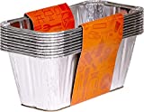 Blackstone 5017 Griddle Rear Grease Cup Liner (Pack of 10) Disposable Foil Bacon Drip Catcher Tray for 36 inch, 28 inch, 17 inch, Range Top Combo & ProSeries, 28", Silver