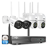 Hiseeu 2K WiFi Security Camera System Outdoor 3MP Dome PTZ Cameras and Bullet Cameras Surveillance Mobile&PC Remote,IP66 Waterproof,Night Vision,7/24/Motion Record,Motion Alert,Two Way Audio