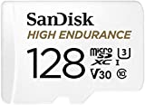 SanDisk 128GB High Endurance Video MicroSDXC Card with Adapter for Dash Cam and Home Monitoring systems - C10, U3, V30, 4K UHD, Micro SD Card - SDSQQNR-128G-GN6IA