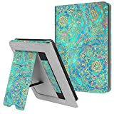 Fintie Stand Case for All-New Kindle (10th Generation, 2019) / Kindle (8th Generation, 2016) - Premium PU Leather Protective Sleeve Cover with Card Slot and Hand Strap, Shades of Blue
