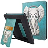 KANNIL Stand Case for 6.8" All-New Kindle Paperwhite(11th Generation, 2021) Kindle Paperwhite Signature Edition, PU Leather Smart Cover with Auto Sleep Wake, Card Slot and Hand Strap (Z-Elephant)