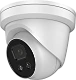 4MP ColorVu PoE IP Camera - Compatible with Hikvision DS-2CD2347G1-LU 24/7 Full Time Color Night View H.265+ Indoor and Outdoor Turret Network Security Camera 4mm