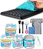 4 Pack Keyboard Cleaner, Cleaning Gel with 6 Cleaning Kit, Car Interior Cleaner Putty for PC Tablet Laptop Keyboard, Car Vents, Printers, Calculator - 640g