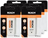 Reach Dentotape Waxed Dental Floss Bundle | Effective Plaque Removal, Extra Wide Cleaning Surface | Shred Resistance & Tension, Slides Smoothly & Easily, PFAS FREE | Unflavored, 100 YD, 6pk