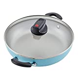 Farberware Smart Control Nonstick Frying/Skillet/Everything Pan with Lid and Side Handles, 11.25 Inch, Aqua