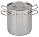 Royal Industries Double Boiler with Lid, 20 qt, 11.8" x 11.4" HT, Stainless Steel, Commercial Grade - NSF Certified