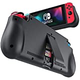 NEWDERY External Battery Station for Nintendo Switch, 10000mAh Backup Charger Case Support PD Quick Charging with 2 Extra Game Card Slots Adjustable Kickstand for Nintendo Switch