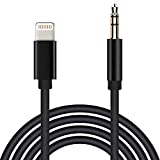 Aux Cord for iPhone, [Apple MFi Certified] Lightning to 3.5mm Audio Cable for Car, Headphone Jack Adapter Compatible with iPhone 12/11/XS/XR/X/8/7/6/iPad to Car/Home Stereo/Headphone/Speaker (3.3ft)