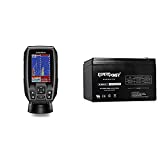 Garmin Striker 4 with Transducer, 3.5" GPS Fishfinder with Chirp Traditional Transducer Bundle with ExpertPower 12V 7 Amp EXP1270 Rechargeable Lead Acid Battery