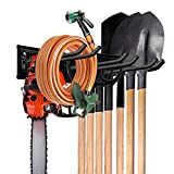 Garage Storage Organization Tool Storage Rack,Garden Hose Holder,Heavy Duty Tool Organizers Garage Wall Mount Hooks, Space Saving Max 300 lbs Garden Yard Tool Organization