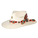 Charlie 1 Horse Hats Womens Navajo 3 3/4 Brim Aztec Band M Natural