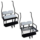 Performance Plus Carts Club Car DS Golf Cart Rear Flip Back Seat Kit for 2000.5 - Up Factory White