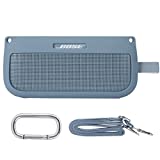 co2CREA Soft Silicone Case Replacement for Bose SoundLink Flex Bluetooth Portable Speaker (Silicone Case, Stone Blue Case)