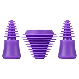 Tech Universal Silicone Cleaning Plugs+Caps be Perfect for Cleaning, Storage, Preserver Cap Air Tight Bottle Plug – Purple Pack of 3