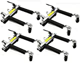 Stark Set of (4) Wheel Dolly Car Skates Vehicle Positioning Hydraulic Tire Jack Truck Rv Trailer Pick Up Dolly Ratcheting Foot Pedal, 1500LBS