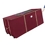 Elf Stor 83-DT5172 Premium Red Rolling Duffle Style Christmas Storage Bag-Holds Trees up to 12 Feet, Foot