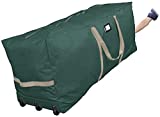 ProPik Christmas Rolling Tree Storage Bag, Fits Up to 9 ft. Tall Disassembled Holiday Tree, 25" X 20" X 60", Extra Large Heavy Duty Storage Container with Wheels, Front and Side Handles for Your Comfort