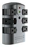 Belkin Power Strip Surge Protector - 6 Rotating AC Multiple Outlets, Flat Pivot Plug - Heavy Duty Wall Outlet Extender for Home, Office, Travel, Computer Desktop & Phone Charging Brick (1,080 Joules)