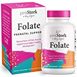 Pink Stork Folate: Methyl Folate - MTHFR Acid, Natural Form of Folic Acid for Pregnancy, Formulated for Mom + Baby, Women-Owned, 60 Capsules (Packaging May Vary)