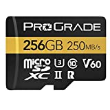 ProGrade Digital microSD Memory Card - V60 microSD Card for DSLR and Action Cameras - High Speed Transfer of Files & Large Storage - Up to 250MB/s Read and 130MB/s Write Speed 256 GB