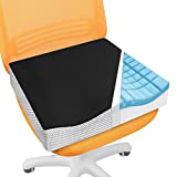 Extra Thick Seat Cushion for Office Chair Memory Foam Comfort Chair Pad Dual Layers Coccyx Gaming Pillow Sciatica Back Pain Relief Hip Tailbone Pressure Relief Wheelchair Non-Slip Cushions