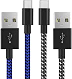 2 Pack PS5 Controller Charger Cable, Daguee 10ft Nylon Braided USB Type-C High Speed Sync Long Charging Cord Campatible with Playstation 5/Xbox Series X/S Controller (Black & Blue)