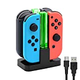 Charging Dock Replacement for Nintendo Switch & Charger for Switch OLED Joy Con, Charging Station for Nintendo Switch with a USB Type-C Charging Cord- Black