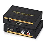 avedio links 4K@60Hz HDMI Audio Extractor Converter, HDMI to HDMI + Audio ( SPDIF + RCA L/R Stereo ), HDMI Video Audio Splitter Embedder Adapter for Fire Stick, Xbox, PS5, Support 3D, HDCP 2.2, 18Gpbs