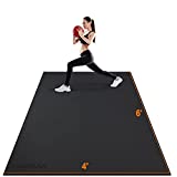 Large Exercise Mat 6'x4'x7mm Workout Mats for Home Gym Mats Gym Flooring Rubber Workout Mat Fitness Mat Large Yoga Mat Cardio Mat for Weightlifting, Jump Rope, MMA, Stretch, Plyo, Pilates, Non-Slip