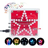 VOGURTIME Star Shaped Soldering Practice Kit Electronics DIY Soldering Project, Colorful Flashing with Beep Music for Practicing Assemble, Creative Present, New Version