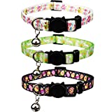 Lamphyface 3 Pack Easter Cat Collar with Bell Breakaway Adjustable