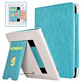 DMLuna Kindle Paperwhite Case, Fits 11th Generation 2021, 6.8, Hands Free Stand Smart Protective Durable Premium PU Leather Cover with Auto Sleep Wake, Hand Strap, Card Slot, Sky Blue