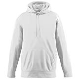 Augusta Sportswear Unisex-Adult Wicking Fleece Hooded Sweatshirt, White, XX-Large