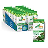 gimMe Organic Roasted Seaweed Sheets - Wasabi - 12 Count Sharing Size - Keto, Vegan, Gluten Free - Great Source of Iodine and Omega 3’s - Healthy On-The-Go Snack for Kids & Adults