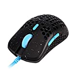 HK Gaming Mira S Ultra Lightweight Honeycomb Shell Wired RGB Gaming Mouse - Up to 12 000 cpi | 6 Buttons - 61g Only (Mira-S, Blue Phantom)