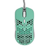 Gwolves Hati HTM Ultra Lightweight Honeycomb Design Wired Gaming Mouse 3360 Sensor - PTFE Skates - 6 Buttons - Only 61G (Aqua)