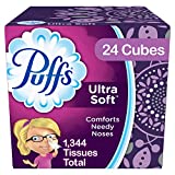 Puffs Ultra Soft Facial Tissues, 24 Cubes, 56 Tissues per Cube