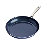 Blue Diamond Cookware Diamond Infused Ceramic Nonstick 12" Frying Pan Skillet, PFAS-Free, Dishwasher Safe, Oven Safe, Blue