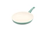 GreenLife Soft Grip Healthy Ceramic Nonstick 12" Frying Pan Skillet, PFAS-Free, Dishwasher Safe, Turquoise