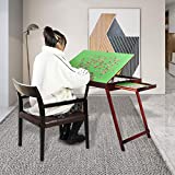 Fanwer Jigsaw Puzzle Tables for Adults 1500 Pieces, 34" x 26" Portable Wooden Puzzle Table for Games, Gift for Puzzle Amateur, Especially Suitable for Neck or Back Painer