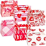 ADXCO 36 Packs Valentine's Day Treat Boxes, Goodie Bag Party Favor Boxes for Kids Girls School Classroom Supplies, Valentines Container Candy Box for Valentine's Day, 6.3 x 3.5 x 3.5 Inch