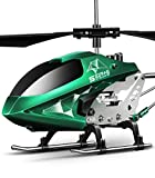 SYMA Remote Control Helicopter, S107H-E Aircraft with Altitude Hold, One Key take Off/Landing, 3.5 Channel, Gyro Stabilizer and High &Low Speed, LED Light Indoor Fly for Kids and Beginners(Green)