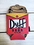 Duff Beer Homer Simpson Hilarious Can Cooler Coozie Football Party Favor Game Night Beverage Insulator Beer Coozie Great Gift DUFKOOZ